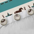 thumbnail image 4 of Homewish Western Cowboy Tribal Black Out Curtains,Vtexas Stars Horseshoe Curtains Pack of 2 (42x63 Each),Cyan Beige Brown Bedroom Curtains For Men Women,Super Cozy Room Decor, 4 of 6