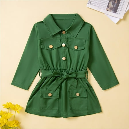 

Toddler Kids Girls Infant Long Sleeves Fashionable Overalls Princess Dress