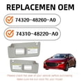 thumbnail image 3 of Left And Right Sun Visor Compatible With Highlander 2004-2007 The Sun Visor Replaces OEM Numbers: 74320-48260-A0 And 74310-48220-A0,without Light-beige-Pairs, 3 of 6