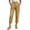 Khaki, variant on Womens Capri Pants Fashion Elastic Waist Solid Cotton Linen Casual Pants for Women Brown
