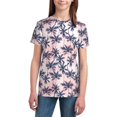 thumbnail image 3 of Wukai Tropics Palm Trees Youth Unisex Short Sleeve T-Shirt for Boys, Girls, Teens, and Kids-Small, 3 of 7