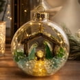 thumbnail image 2 of MYUNNIL Glowing Christmas Ornament Ball, 3.14" Mini Shatterproof Light-Up Angel Clear Globe Pendant with Warm LED Light for Xmas Tree Home Party Decor, 2 of 5