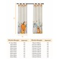 thumbnail image 6 of Fsddascl Orange Pumpkins Fall Blackout Curtains for Bedroom/Living Room, Thermal Insulated Kitchen Curtains, Thanksgiving Leaves Botanical Rustic Grommet Darkening Window Treatment Drapes 42"x84"x2, 6 of 6