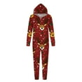 thumbnail image 5 of Odeerbi Christmas Onesie Pajamas for Family Holiday Hooded Sleep Jumpsuit Long Sleeve Family Christmas Pajamas Matching Sets Mom Print Jumpsuit Sleepwear Xmas PJs Set Red, 5 of 5