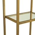 thumbnail image 2 of Crosley Furniture Aimee 4 Shelf Narrow Glass/Metal Etagere in Antique Gold, 2 of 21