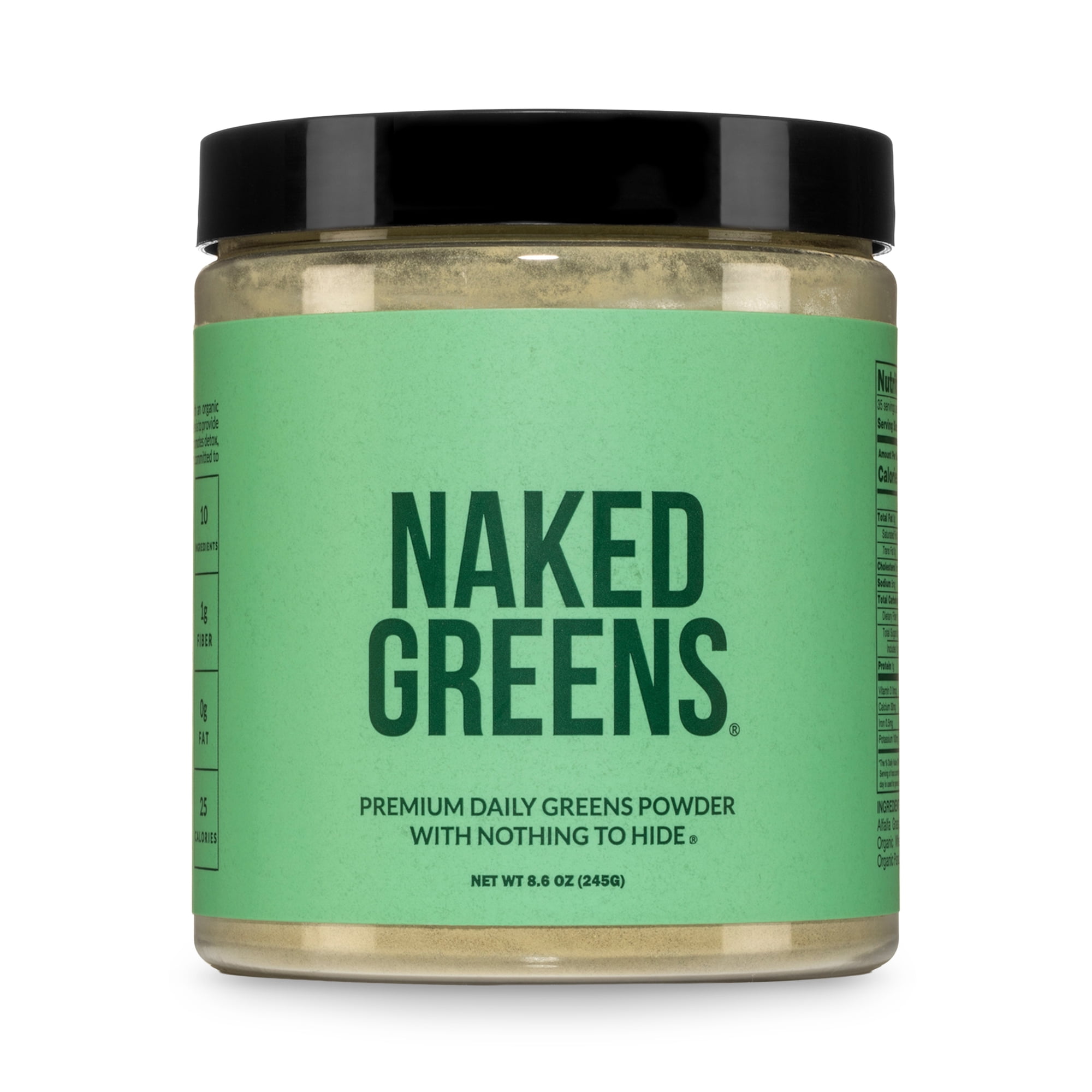 NAKED nutrition Super Greens Powder Organic Greens Supplement - Only 10 Premium Ingredients - Vegan, Non-GMO, Prebiotic and Probiotic - 35 Servings