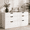 White, variant on Homall 6 Drawer Double Dresser for Bedroom, Wood Storage Cabinet with Handle-Free Design, Modern Chest of Drawers for Bedroom & Living Room, White