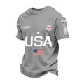 thumbnail image 3 of WhouRiu Boys Tshirt for 4th of July USA Letter Round Neck Short Sleeved T Shirt for Summer Sports Gray, 3 of 3