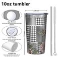 thumbnail image 4 of Pioneer Flower 10oz Tumblers Stainless Steel Tumbler with Lid and Straw,Vacuum Insulated Double Wall Travel Tumbler Cups with Cleaning Brush for Coffee, Tea, 4 of 4