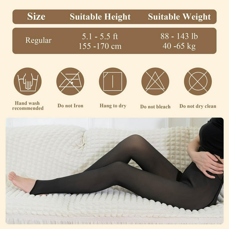 Sngxgn Lined Leggings Women Winter Warm Tights High Waisted Thick Leggings( Black,M) 