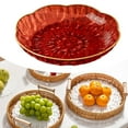 thumbnail image 6 of CoudarTitie Clear Fruit Dish Dinnerware Food Serving Container for Birthday Party Veggie Red L, 6 of 9