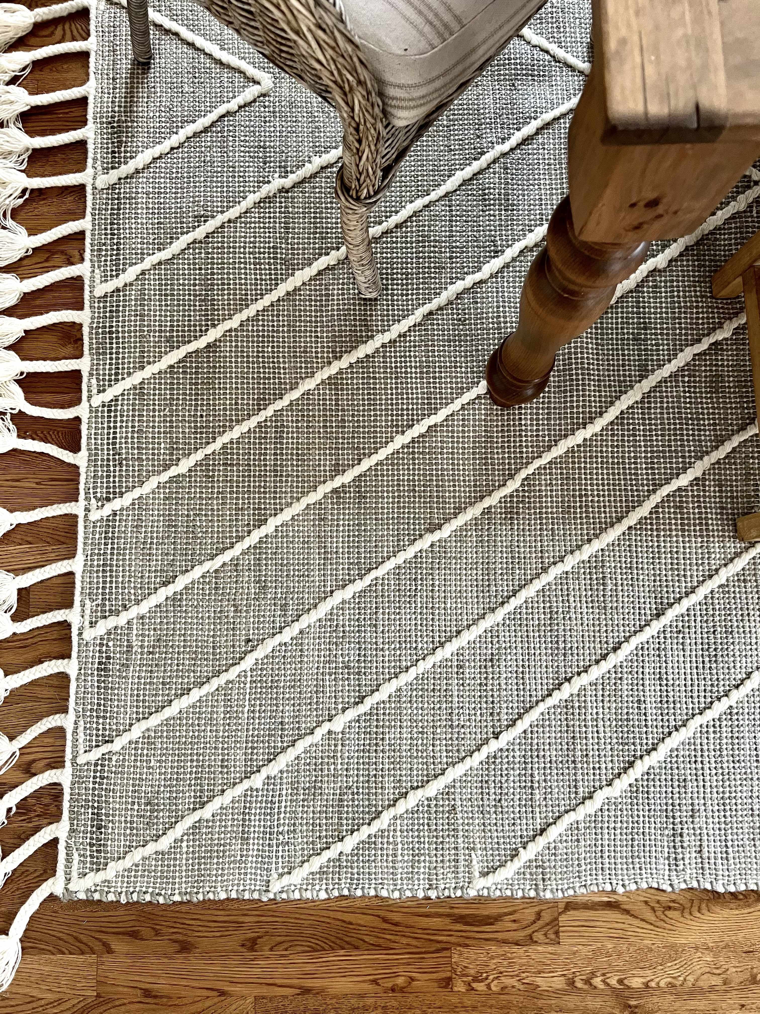 Hauteloom Marbletown Jute Living Room, Bedroom Area Rug - Bohemian, Transitional - Sage, DustySage, Lightbrown - 2' x 3'