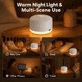 thumbnail image 3 of Sound Machine for Baby Adult Sleep, White Noise Sound Machine with 24 Soothing Sounds and Night Light for Home Office Travel, White, 3 of 8