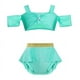 thumbnail image 5 of Bañador con estampado de sirena para niñas, ropa de playa para vacaciones de verano, 2 piezas, Bikini de manga voladora, 5 of 5