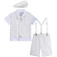 thumbnail image 2 of A J DESIGN Baptism Outfits for Boys 3T Kids Ivory Wedding Suits, 2 of 3