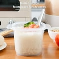 thumbnail image 2 of Rice Case Heat-resistant Easy Clean Plastic Hollow Lids Compact Steam Food Box for Microwave, 2 of 10