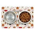thumbnail image 1 of Gingerbread Man Pet Mat for Food and Water, Christmas Graphic Pattern Star Cookies Apples Bells, Non-Slip Rubber Mat for Dogs and Cats, 18" X 12", by Ambesonne, 1 of 2
