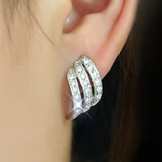 Women's Fashion Silver Gold Angel Wings Stud Earrings