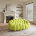 thumbnail image 2 of The Magic Home 80" Bubble Curved Loveseat, Lemon Green, 2 of 9