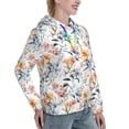 thumbnail image 6 of Uemuo Lilies Flowers Pattern Women's Hoodie with Eye-catching Drawstrings- Casual Pullover Hoodie with Kangaroo Pocket, Stylish Hooded Sweatshirt-Medium, 6 of 7