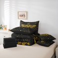 thumbnail image 6 of Castle Fairy Gold Animal Moth Twin Bedding Sets 7-Piece for Kids Teens Adults,Glitter Stars Print Bedding Comforter Set Microfiber,Bohemian Exotic Style Breathable Sheet Sets,Ultra Soft Home Decor, 6 of 8