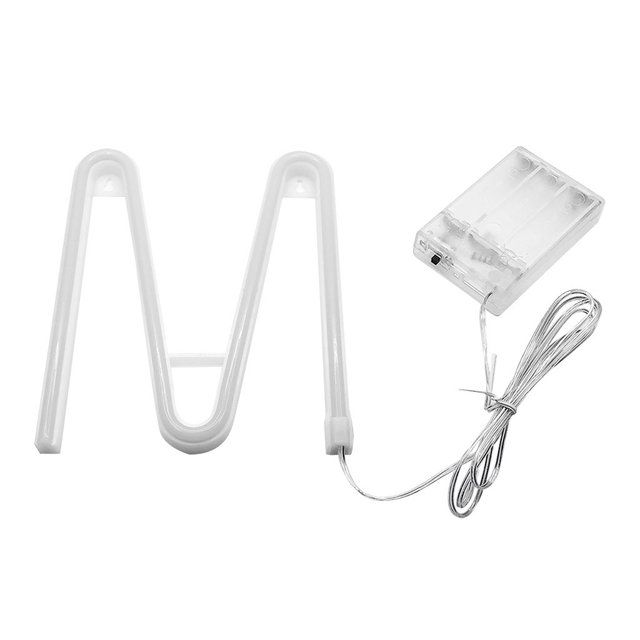 LED Letter Lights Light Up Plastic Letters Standing Hanging Warm Wihte Light