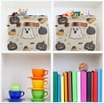 thumbnail image 6 of Yayeee 2 Pack Canvas Storage Basket with Handles for Shelves Fabric Bins Closet Organizer, Halloween Black Pumpkins, 6 of 8