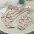 thumbnail image 2 of Panties for Women,Fashion High Waist Lace Underwear Hollow Out Breathable Transparent Panties for Ladies,Womens Underwear,Beige,2XL, 2 of 4