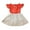 Red, variant on Big Sister Little Sister Matching Outfits Lace Off Shoulder Ruffle Romper Jumpsuit Dress Moana Fancy Dress