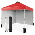 thumbnail image 1 of 10 x 10 Pop Up Canopy, All Season Instant Canopy with 2 Sidewalls and Vented Roof, Portable Party Tent with Wheeled Carry Bag and Sandbag for Camping, Picnic, Party, 1 of 8