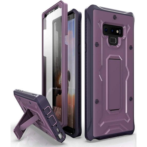 ArmadilloTek Vanguard Designed for Samsung Galaxy Note 9 Case (2018 Release) Military Grade Full-Body Rugged with Built-in Screen Protector & Kickstand - Purple