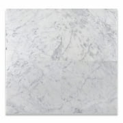 12" x 12" bianco carrara white marble polished field tile - 6" x 6" sample