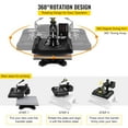 thumbnail image 6 of VEVORbrand 5 in 1 Upgrade Heat Press Machine 12 x 15 inch with FCC&CE Quality-Safety Certification Heat Press 800W Combo Multifunctional Sublimation 360° Rotation Heat Press Shirt Printing Machine, 6 of 10