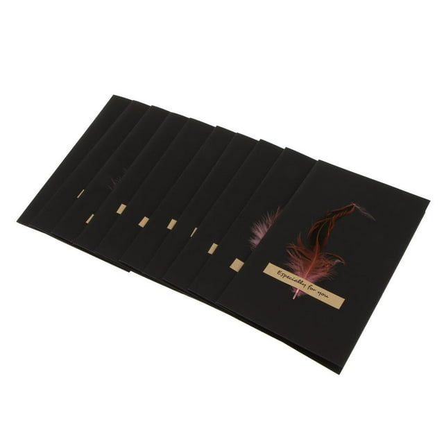 Abbracc 10 Plumes Faites à la Main pour Bricolage Cartes de Réunion Invitations de Fête