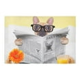 thumbnail image 2 of MKHERT Bulldog Reading Newspaper Doormat Rug Home Decor Floor Mat Bath Mat 23.6x15.7 inch, 2 of 3