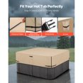 thumbnail image 5 of VEVOR Outdoor Hot Tub Cover, 95 x 95 x 20 Inch Weatherproof and Waterproof Hot Tub Cover Protector, 600D Heavy Duty Oxford Fabric and 950N Tearing Strength, Square Spa Covers for Hottub, Brown, 5 of 9