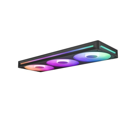 NZXT F360 RGB Core - 360mm Single-Frame Case Fan Unit with 3 x 120mm RGB Fans and Fluid Dynamic Bearings - Black