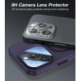 thumbnail image 2 of for iPhone 14 Pro Max Case with Metal Camera Stand [Built-in 9H Camera Lens Protector][Compatible with Magsafe] Military Grade Shockproof Translucent Matte Magnetic Phone Case 6.7", Purple, 2 of 12