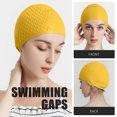 thumbnail image 5 of Gorro de natación de silicona con forma de burbuja para reducir el arrastre, gorro de natación reutilizable para mujeres y hombres, mantiene el peinado sin cambios, 2 uds., 5 of 5