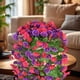thumbnail image 4 of Cesta colgante de rosas artificiales para decoración de pared | Varilla de 85 cm con 12 enredaderas de flores artificiales | Plantas de plástico para envolver en la sala de estar, el techo y la, 4 of 6