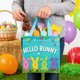 thumbnail image 4 of Uuiauoio 12 Pcs Easter Gift Bags with Handles, Easter Egg Hunt Bags, Reusable Rabbit Bunny Bag for Egg Hunt Party Supplies Decorations, 7.87x7.87x3.54in, 4 of 6