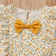 thumbnail image 2 of Vedolay Girl's Shorts Sets Girl's 2 Pieces Shirred Tie Shoulder Frill Trim Cami Crop Top and Paperbag Waist Shorts Set,Yellow 18-24 Months, 2 of 5