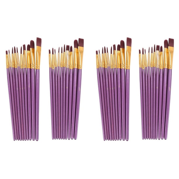 Juego de Pinceles de 40 Piezas Pinceles de Artista para Acuarela, Pinturas Al óLeo, Lienzo, Cerámica, Arcilla, Madera Y Modelos
