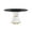 Black, variant on LeisureMod Modern Dining Table with a Round Sintered Stone Tabletop in White Steel Seats 6-10 for Dining Room, Kitchen in White