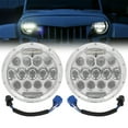 thumbnail image 1 of CCIYU 2PC 7Inch Round 280W Total Chrome LED Headlights 1997-2017 For JEEP JK TJ LJ Wrangler Front Grill Indicator Parking Lights, 1 of 5