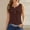 Brown, variant on YHAJDS Womens Tank Tops Workout Tops Solid Color Button Round Neck Cropped Slim Top