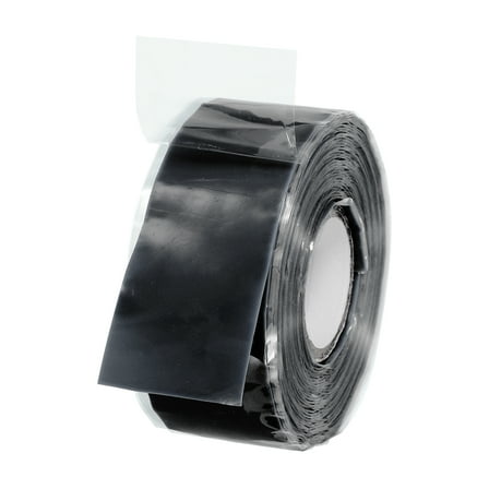 Uxcell Grip Tape, Self-Fusing Silicone Tape 17ft, Sealing Repair Wrap Tape, Black 1 Pcs