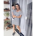 thumbnail image 4 of Nouvelles Tenues Mode Maman et Moi Tenues Mère Fille Assorties Robe Rayée Fille Tenues Famille, 4 of 5