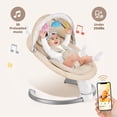 thumbnail image 6 of HARPPA Electric Baby Swing, Infant Swing with Remote Control, 5 Sway Speeds, Khaki, 6 of 9
