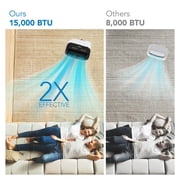 15000 BTU Portable Air Conditioners,5-In-1 Vertical AC with Remote,Cools Up to 850 Sq.Ft,Quiet Operation,Includes Fan,Dehumidifier, Timer Functions,Ideal for Bedroom or Office,Window Kit
